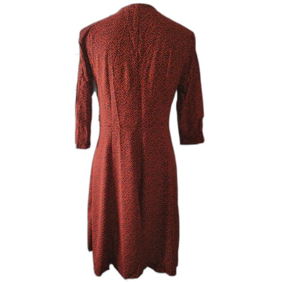 Three Quarter Sleeve Faux Wrap Dress Sz L - Picture 5 of 7